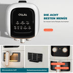 OYAJIA 5L Manual Air Fryer, , Easy-View Window, Digital Temperature Control, 60-Minute Timer, Non Stick Technology