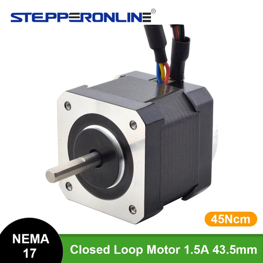 STEPPERONLINE Nema 17 Closed Loop Stepper Motor 45Ncm 1.5A with Magnetic Encoder 5mm Shaft Servo Motor Closed-loop Step Motor