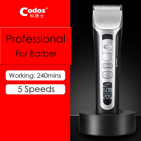 Codos 968 Professional Electric Hair Trimmer Rechargeable Hair Clipper Haircut Beard Trimmer Razor for Barber