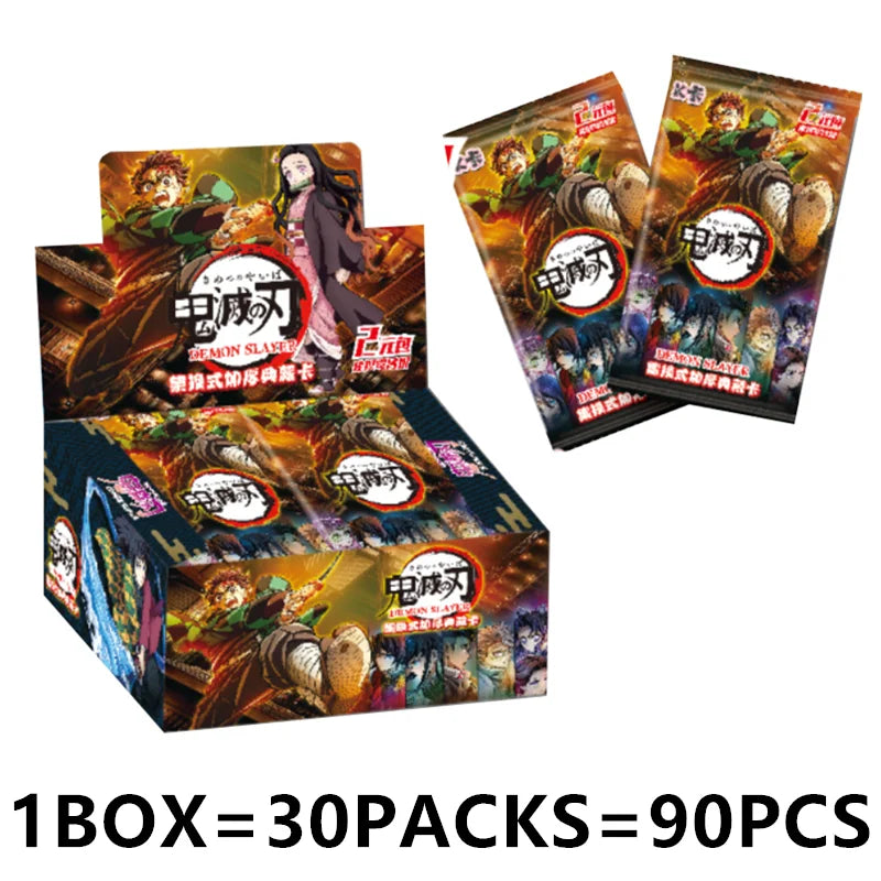 Douqu Original Demon Slayer English Version Trading Card Full Series Anime Collection Card Board Game Children's Toys Gift