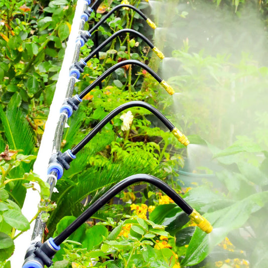 DIY 5~20M Universal Adjustable Atomizing Sprayer Misting System Kit For Lawn Garden Irrigation OD8mm Tube Garden Water Mister
