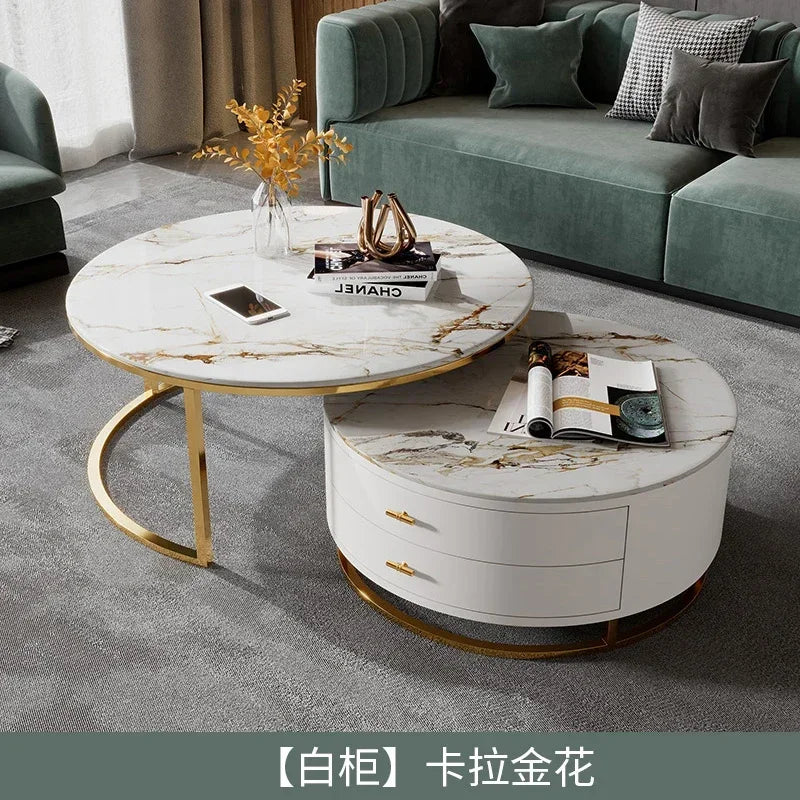 Design Nordic Coffee Tables Modern Storage Luxury Simple Aesthetic Coffee Tables Unique Marble Mesa Centro Living Room Furniture