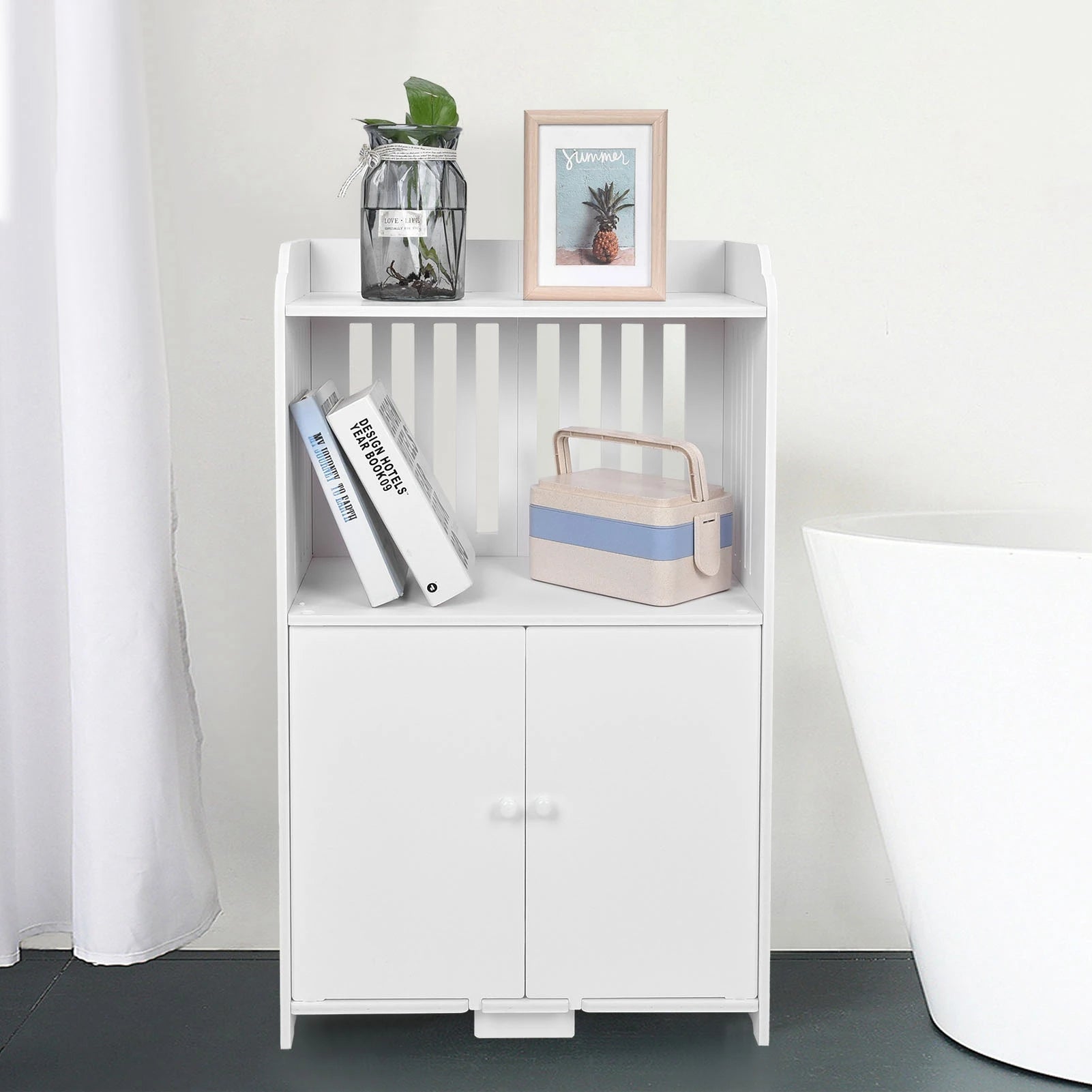 Floor Cabinet Waterproof Bathroom Organizer Shelf Strong for Shampoo for Toilet Paper for Entrance for Kitchen for Shower Gel