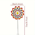 1pcs Rainbow Metal Windmill Cast Iron Garden Stake Lawn & Yard Decor Weathervone Outdoor Wind Spinner for Garden Decoration