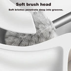 Wall-mounted Toilet Brush Punch-free Space Aluminum Toilet Brush No Dead Angle Toilet Brush Bathroom Cleaning Tool