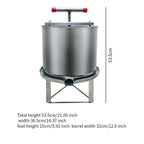 Honey Press Machine with Cover Manual Metal Honey Extractor Beekeeper Equipment Portable for Household Farmhouse Beekeeping
