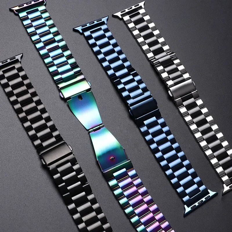 Stainless Steel Apple Watch Band - Metal Bracelet for 38-49mm Series 4-Ultra 2 | AlluCanFind