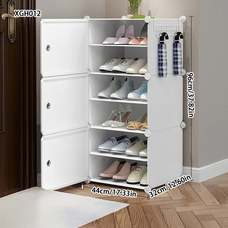 Shoe Rack Simple Home Entrance Indoor Good-Looking Storage Dustproof Dormitory Bedroom Rental House Plastic Shoe Cabinet