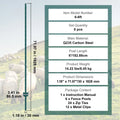 VEVOR Fence Post T-Post Heavy Duty Metal Fence Posts Sturdy Steel Fence Stakes for Garden Yard Lawn Farms & Outdoor Wire Fencing