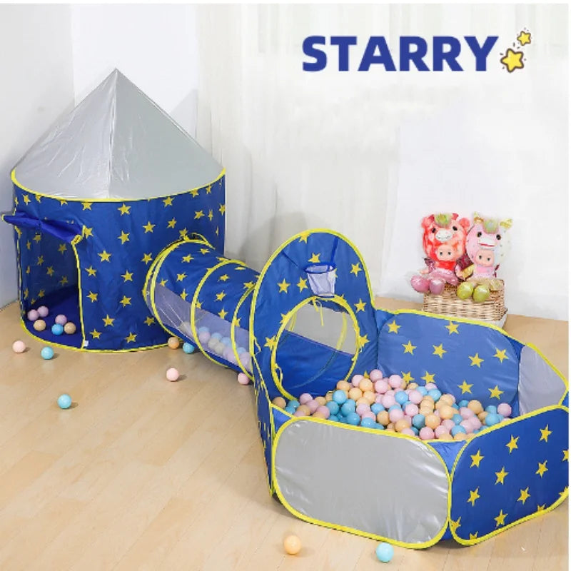 3in1 2Color Children Tent House Toy Ball Portable Tipi Interactive Pit Pool Kid Removable Indoor Outdoor Playhouse Gift Decor