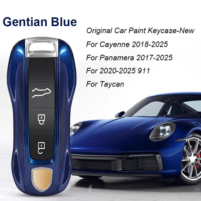 Key Case For Porsche Panamera Spyder Carrera Macan Boxster Cayman Cayenne 911 970 981 991 Smart Remote Key Case Fob Covers Bag
