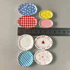 8pcs Miniature Dollhouse Kitchen Dish Plate Tableware for doll Accessories