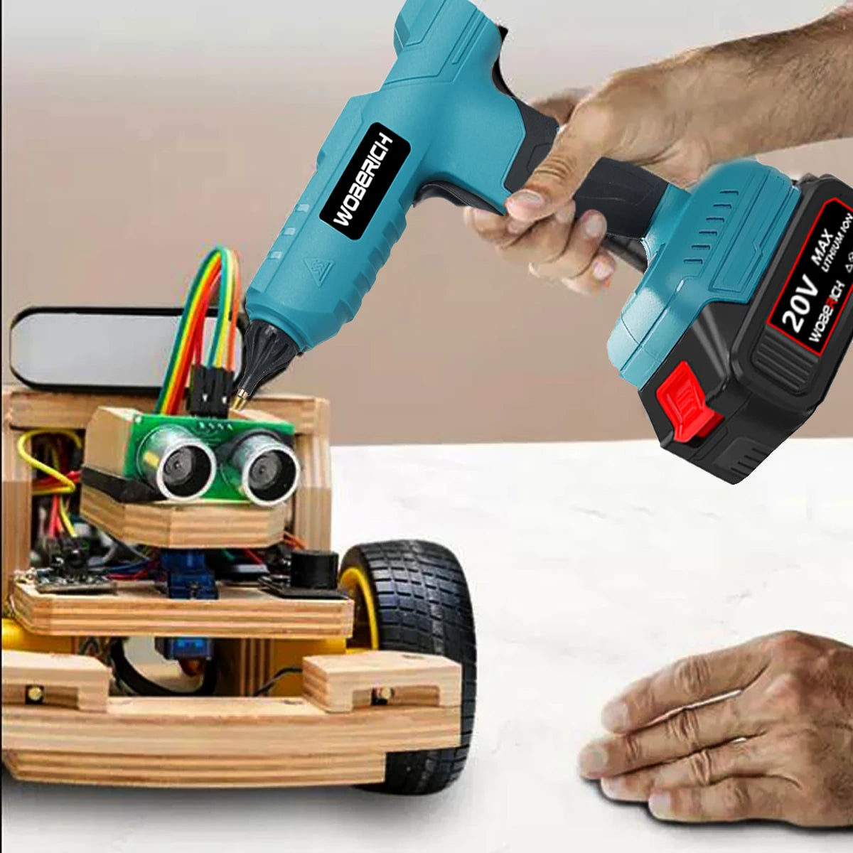 Electric Hot Melt Glue Gun Cordless Electric Glue Grab 11mm Glue Stick Hot Melt Welding Air Gun for Makita 18V Battery
