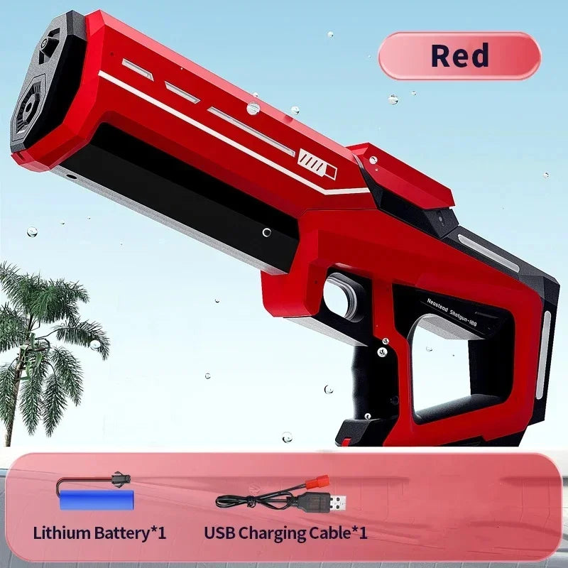 The electric water gun for children's toys can spray water continuously, automatically draw water and has a long range