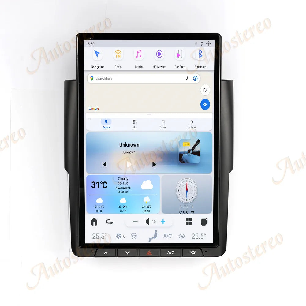 14.4 Inch Android 13 For Dodge RAM 2013-2018 Carplay Tesla Style Car GPS Navigation Multimedia Player Radio Tape Head Unit