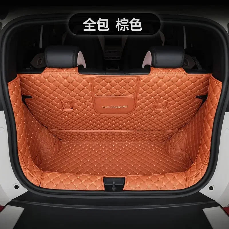 For BYD Dolphin Mini 2025 Custom Car Trunk Mat BYD Seagull Leather Full Coverage Cargo Liner Waterproof Interior Accessories