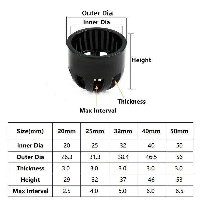 20-63mm Black PVC Pipe Connectors Ball valve Three-way Direct Garden Water Aquarium Fish Tank Drainage Tube Fittings Accessories