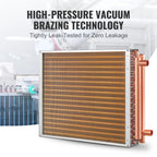 VEVOR Heat Exchanger Water to Air 18"x 20" for Outdoor Wood Furnaces Residential Heating and Cooling and Forced Air Heating
