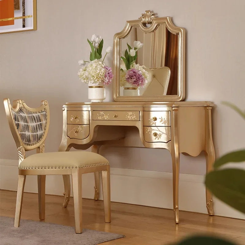 Full Set Aesthetic Vanity Table Living Rooms Beauty Bedroom Dresser Organizer Space Saving Meuble Coiffeuse Bedroom Furniture