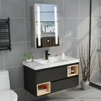 LED Illuminated Anti-fog Wall Mounted Mirror Cabinet Touch Switch with Shaver Socket,500x700MM