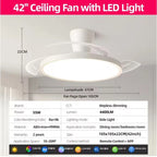 Intelligent Invisible Ceiling Fan Lamps Bedroom Study Living Room Ligh