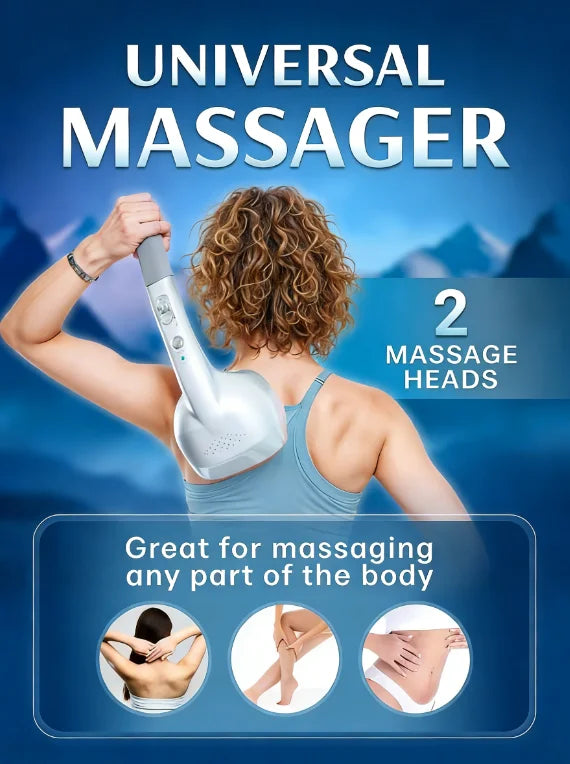 Electric massager with infrared lamp, suitable for neck, shoulder, joint and full-body massage