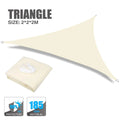 Beige Sun Shade Sail Rectangle Square Triangle Canopy Awning Cloth UV Block Heavy Duty Commercial Graden Outdoor Patio Tarp