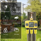 Insoma 3-Outlet Automatic Water Timer Garden Irrigation Watering System Independent Control Sprinkler Programmer Tools