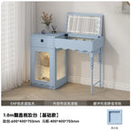 Simple Hairstyles Makeup Vanities Tables Mirror Flip Pink Light Bedroom Dressers Makeup Drawers Small Penteadeira Furniture Home