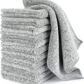 1/30pcs Gray Bamboo Charcoal Thickened Super Absorbent Dishcloth Oil Resistant Kitchen Wipes Microfiber Cleaning Cloths