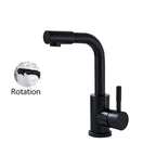Dfrkjhre Bathroom Basin Faucet Matte Black Series for Sink Vessel Stainless Steel Hot and Cold Water Mixer Tap Crane