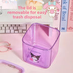 Hello Kitty Cartoon Desktop Trash Can Kawaii Exquisite Creative Home Office Desk Wastebasket Children's Mini Storage Box