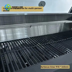 Customized Modern Outdoor Kitchen Cabinets Stainless Steel Gas Grill Worktop 304 Cabinet with Acrylic Door Panel Outdoor Storage
