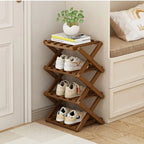 Multi Layer 5/6/7/8/9 Layer Simple Breathable Shoe Shelf Multifunctional Foldable Shoes Shelf Cabinet Simple Bamboo  Saves Space
