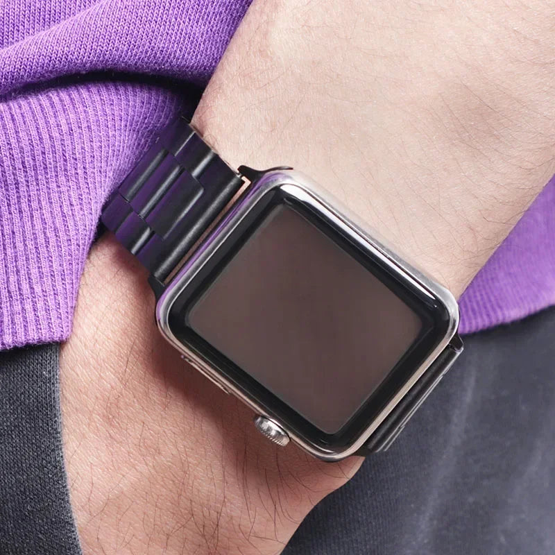 Stainless Steel Apple Watch Band - Metal Bracelet for 38-49mm Series 4-Ultra 2 | AlluCanFind