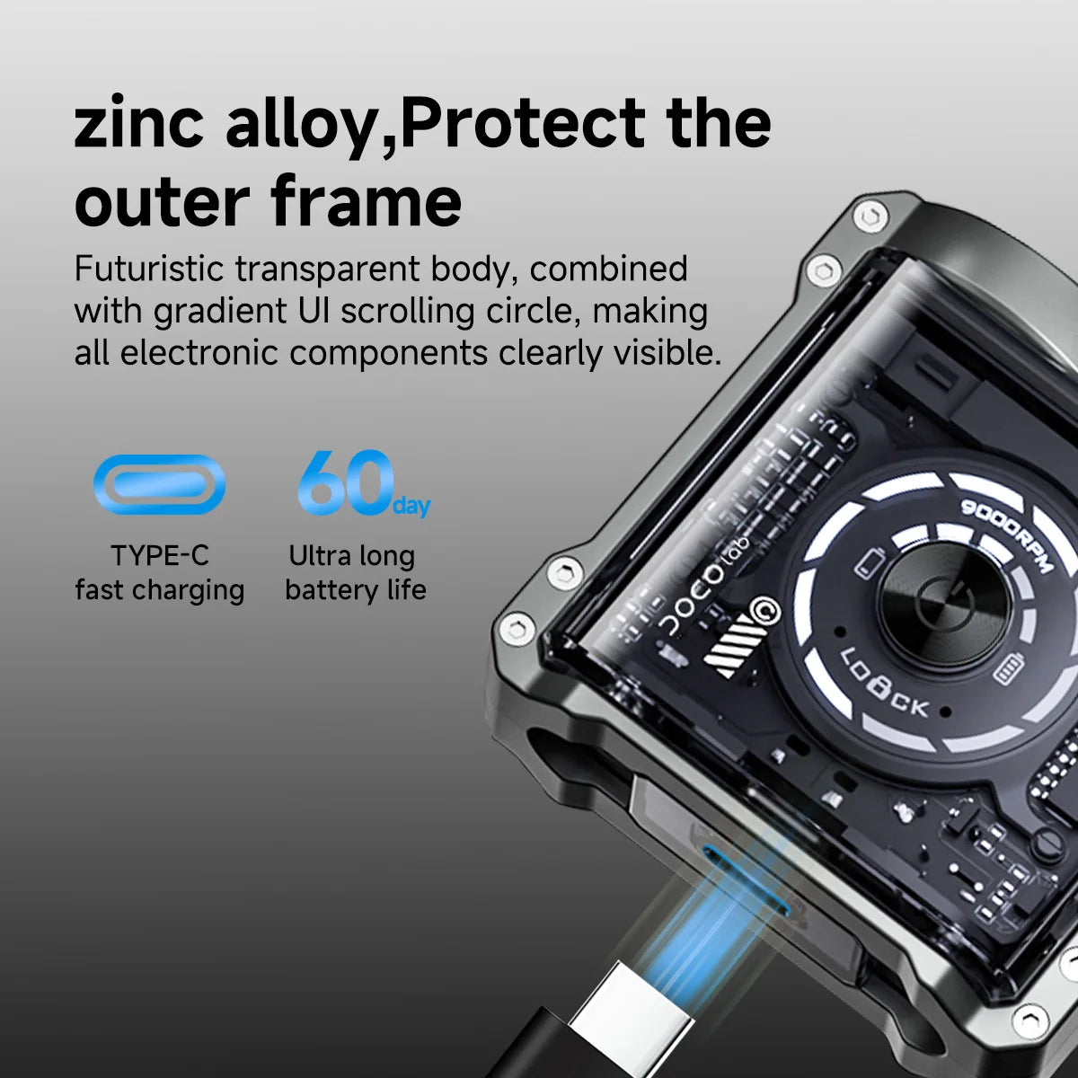 DOCOLAB Metal Electric Shaver Mini Portable Magnetic Double-Headed Beard Trimmer Full-Body Washing Shaving Razor For Men