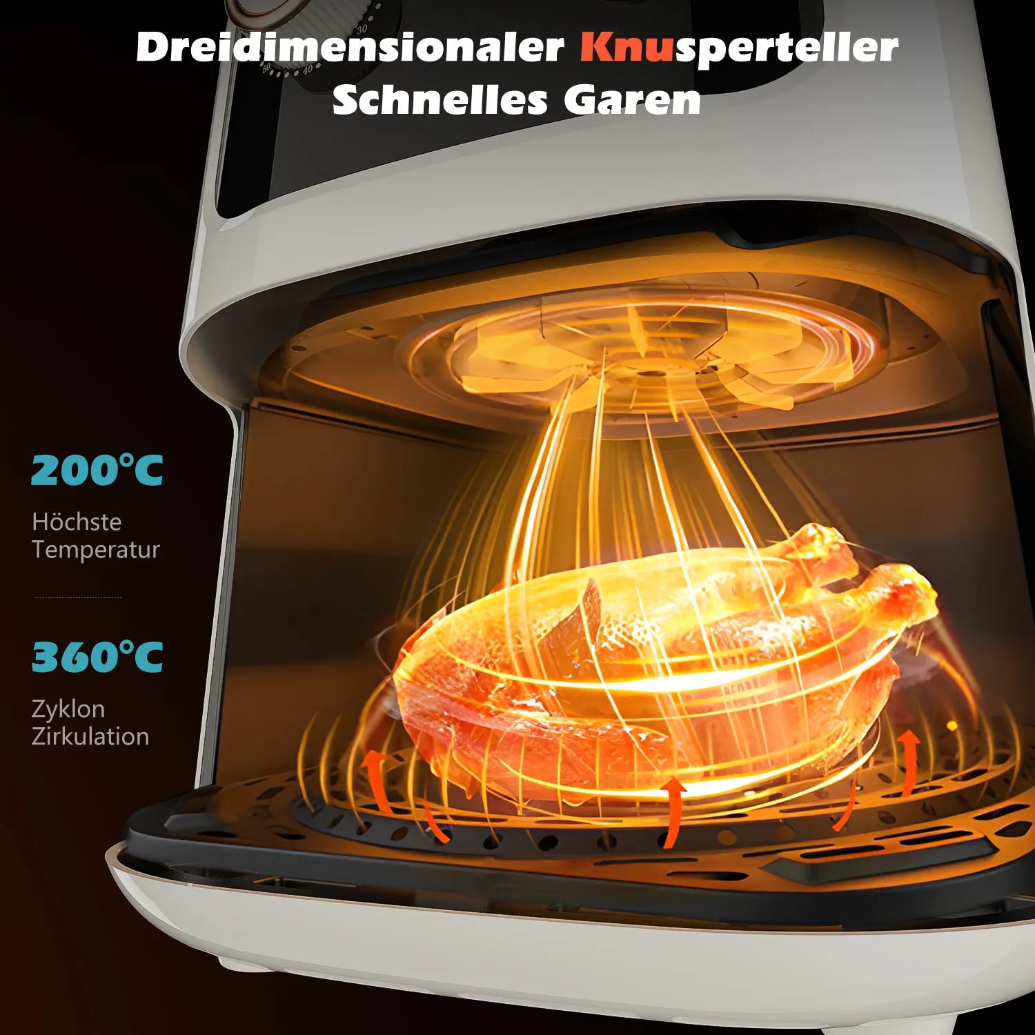 OYAJIA 5L Manual Air Fryer, , Easy-View Window, Digital Temperature Control, 60-Minute Timer, Non Stick Technology