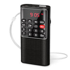 Hot Portable FM Mini Radio Built-in Speaker Recorder Rechargeable Battery Long Standby Strong Signal Handheld MP3 Walkman Radios