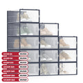 SONGMICS Shoe Boxes,Pack of 12 Shoe Storage Organizers,Stackable Clear Plastic Boxes for Closet,Sneakers,9.1 x 13.1 x 5.6 Inches