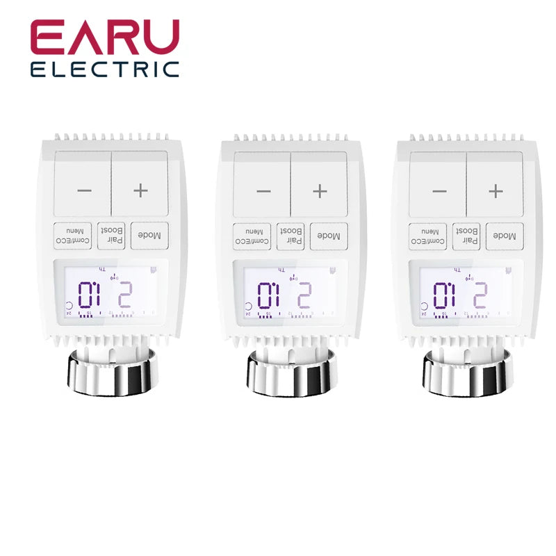 Tuya Smart ZigBee Radiator Actuator TRV Programmable Thermostatic Radiator Valve App Remote Temperature Controller Support Alexa
