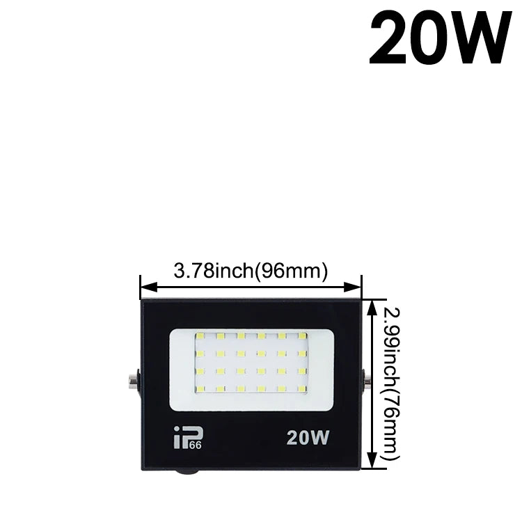 LED Flood Light Waterproof Outdoor Spotlight 220V 200W 150W 100W 50W 30W 20W 10W Projector Street Light Wall Lamp Garden Light