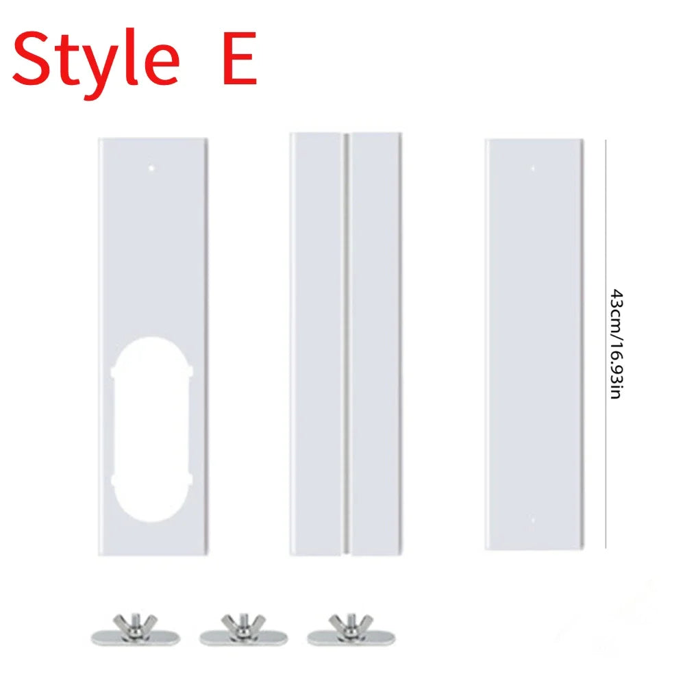 Air Conditioner Exhaust Hose Vent Kit Mobile Air Conditioning Parts Window Kit Slide Plate Tube Connector Wind Shield Adaptor