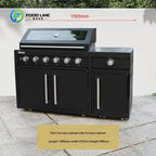 Customized Modern Outdoor Kitchen Cabinets Stainless Steel Gas Grill Worktop 304 Cabinet with Acrylic Door Panel Outdoor Storage