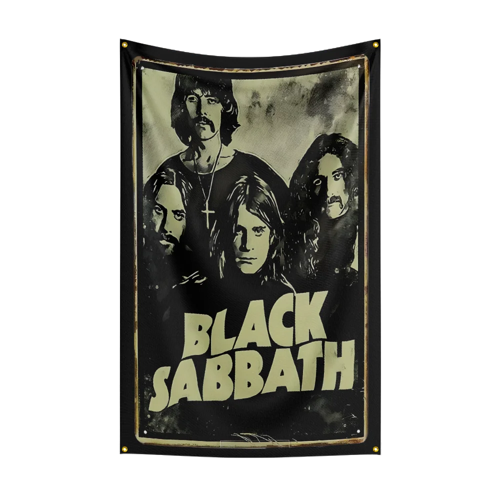 3x5 Ft Heavy Rock Band-B-Black Sabbaths Flag Polyester Digital Printing Banner for Bedroom Wall Art Out Door Tapestry