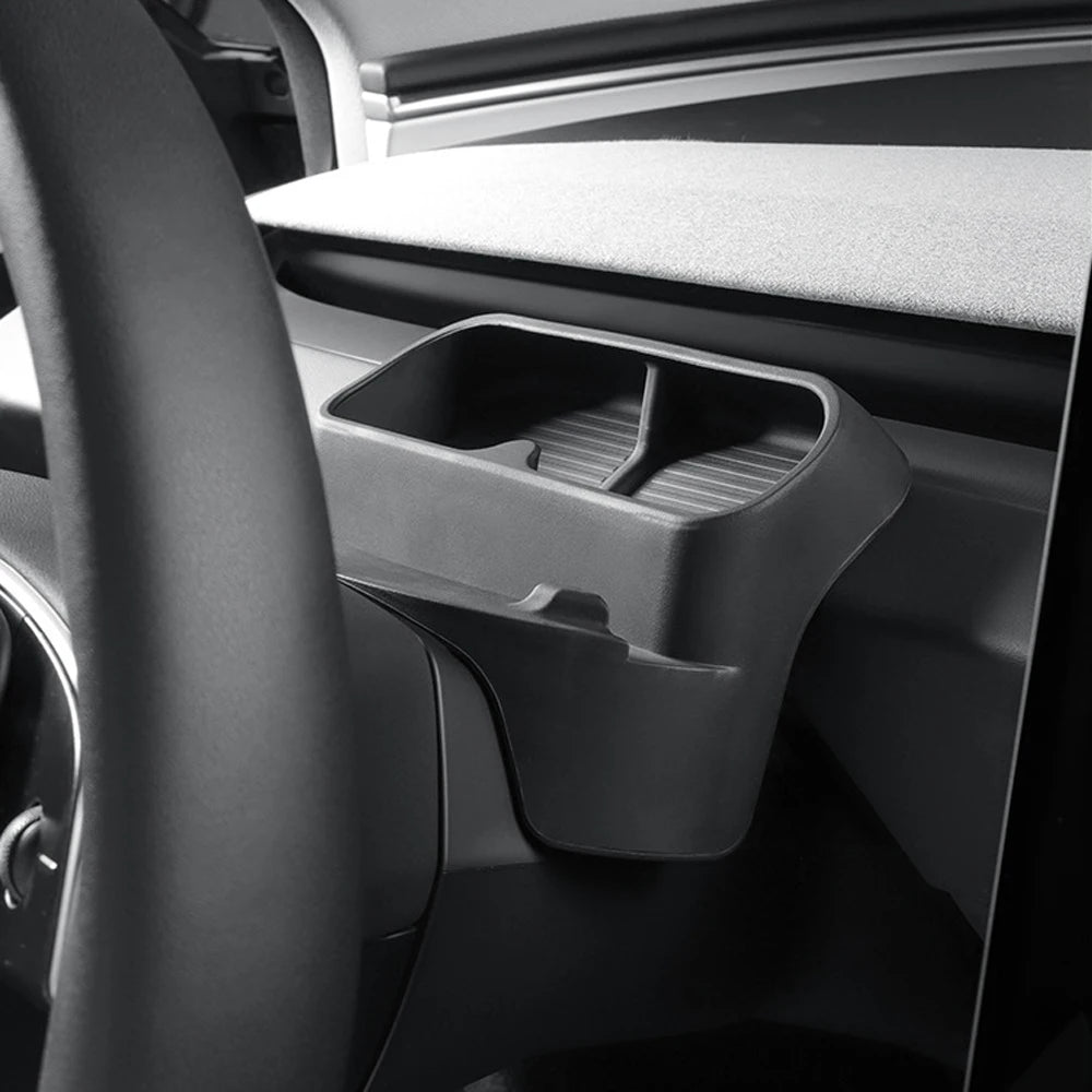 For New Tesla Model Y Juniper 2025 Model 3+ Highland 2024 Steering Wheel Silicone SunGlasses Case Mobile Phone Holder Storage