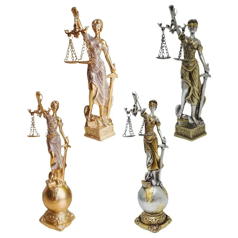 Justice Fairness Goddess Statue ThemisGoddess Of Justice Statue Greek Mythology Ornaments Justice Blind Statues Home Decor