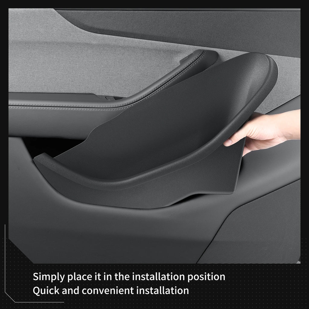for Tesla Model Y Juniper/Launch 2025 Car Side Door Handle Storage Box Gate Slot Anti Dirty Storage Tidying Tray Accessories