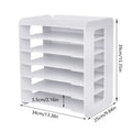 7 Tier Desktop Organizer Paper File Holder Document Storage Rack Office Home NEW