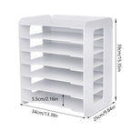 7 Tier Desktop Organizer Paper File Holder Document Storage Rack Office Home NEW
