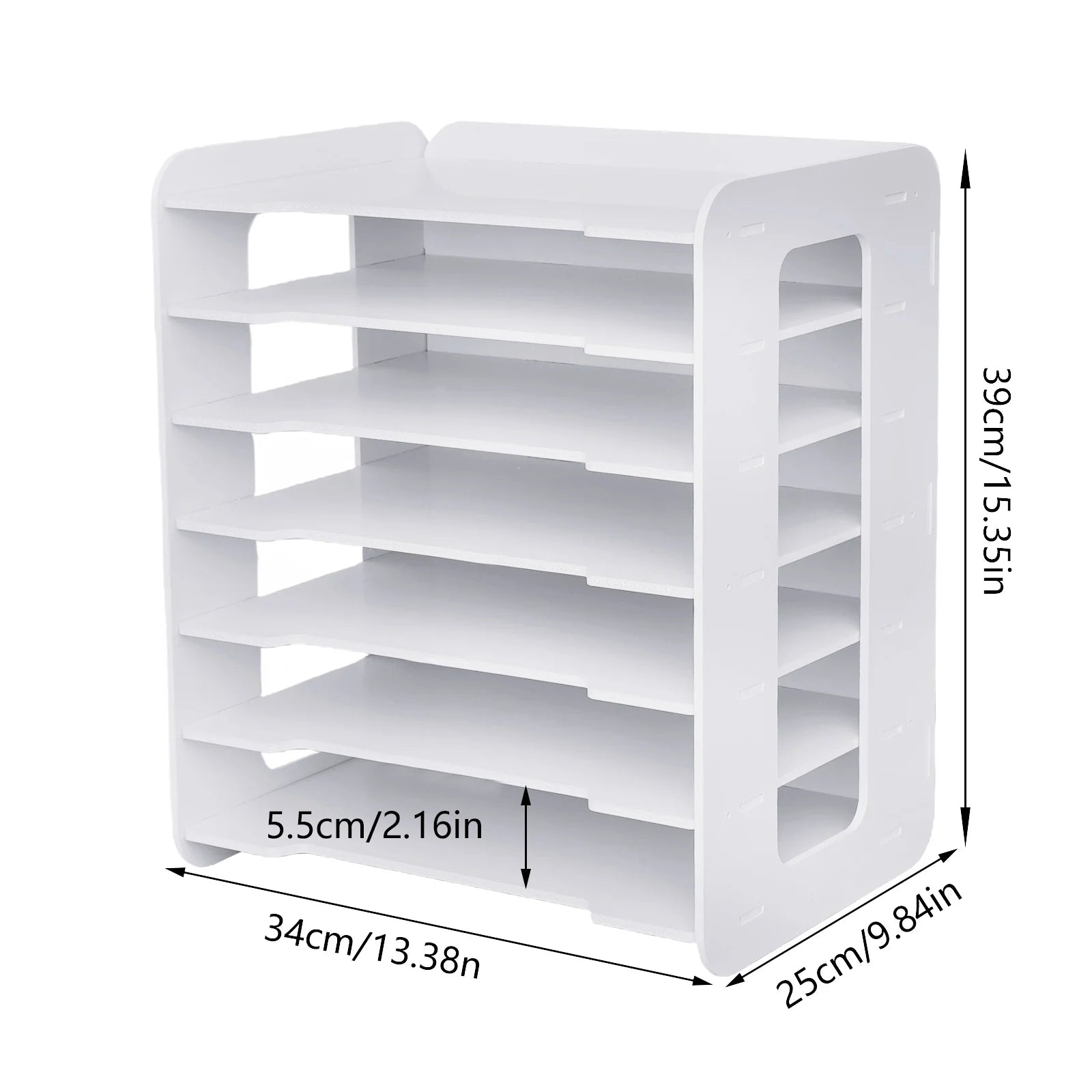 7 Tier Desktop Organizer Paper File Holder Document Storage Rack Office Home NEW